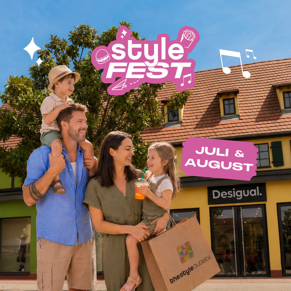 Familie beim Einkaufen