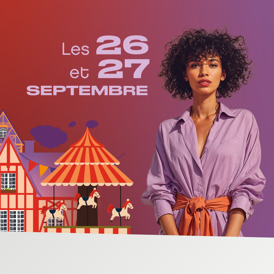 femme avec un village alsacien